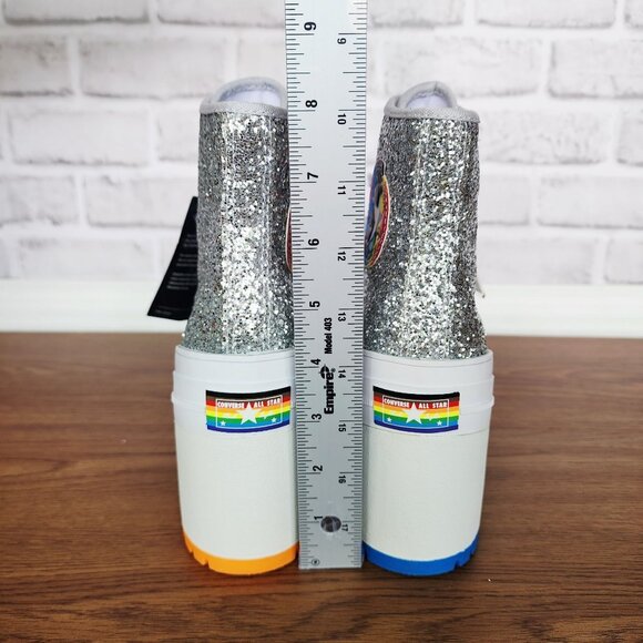 ❤️CONVERSE CHUCK 70 DE LUXE Sz 6.5 Mens Shoes Heel Boots Platform PRIDE A06028C - Picture 5 of 13